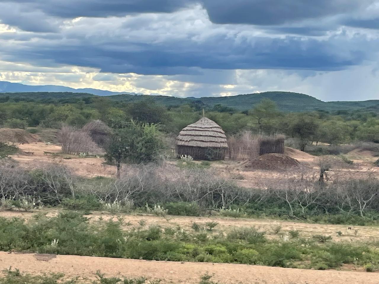 Boma and landscape in Turkana